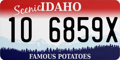 ID license plate 1O6859X