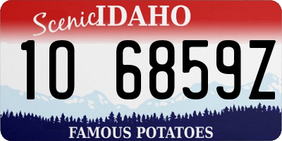 ID license plate 1O6859Z