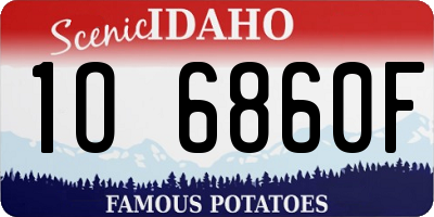 ID license plate 1O6860F