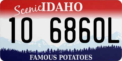 ID license plate 1O6860L