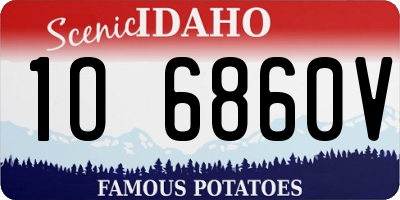 ID license plate 1O6860V