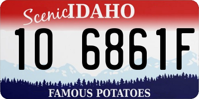 ID license plate 1O6861F
