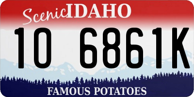 ID license plate 1O6861K
