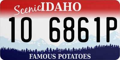 ID license plate 1O6861P