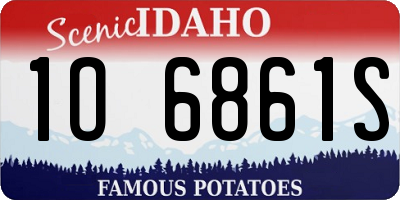 ID license plate 1O6861S