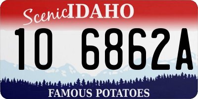 ID license plate 1O6862A