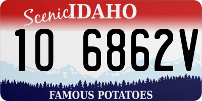 ID license plate 1O6862V