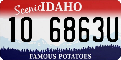 ID license plate 1O6863U