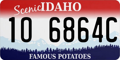 ID license plate 1O6864C