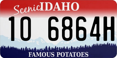 ID license plate 1O6864H
