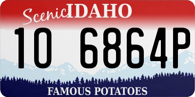 ID license plate 1O6864P
