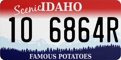 ID license plate 1O6864R