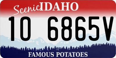 ID license plate 1O6865V