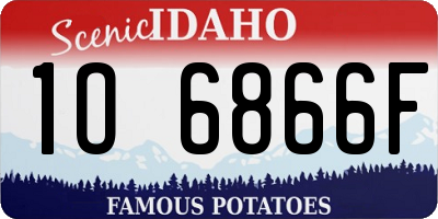 ID license plate 1O6866F
