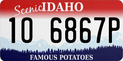 ID license plate 1O6867P