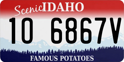 ID license plate 1O6867V