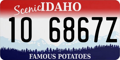 ID license plate 1O6867Z