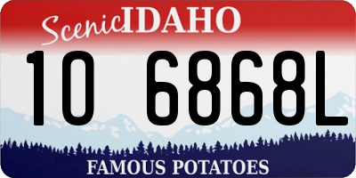 ID license plate 1O6868L
