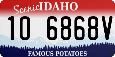 ID license plate 1O6868V