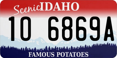 ID license plate 1O6869A