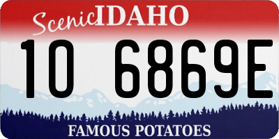 ID license plate 1O6869E