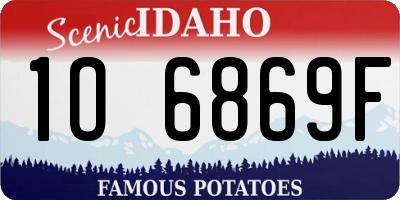 ID license plate 1O6869F