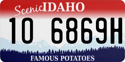 ID license plate 1O6869H