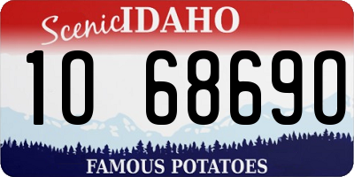 ID license plate 1O6869O