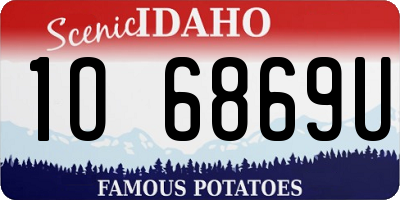 ID license plate 1O6869U