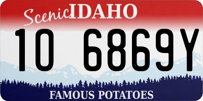 ID license plate 1O6869Y