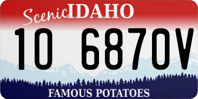 ID license plate 1O6870V