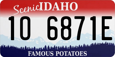 ID license plate 1O6871E