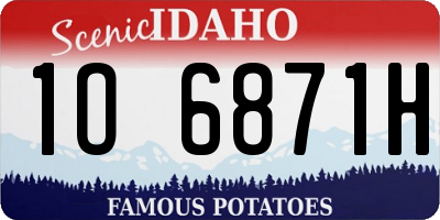ID license plate 1O6871H