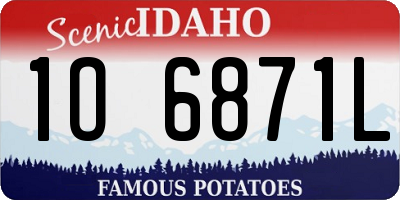 ID license plate 1O6871L