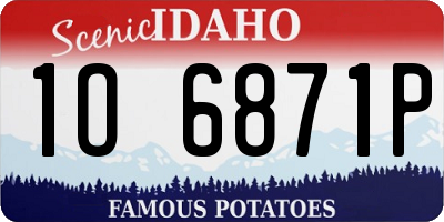 ID license plate 1O6871P