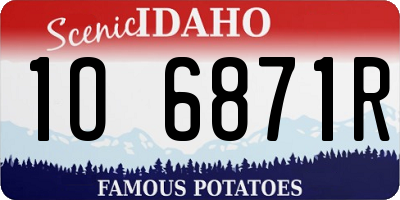 ID license plate 1O6871R