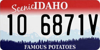 ID license plate 1O6871V