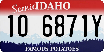 ID license plate 1O6871Y