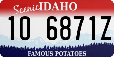 ID license plate 1O6871Z