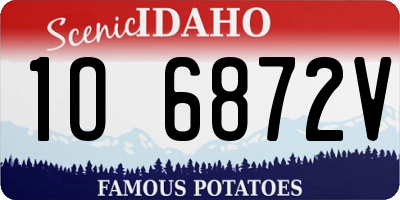 ID license plate 1O6872V
