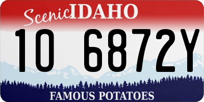 ID license plate 1O6872Y