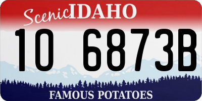 ID license plate 1O6873B