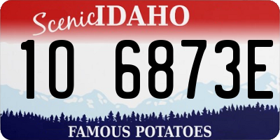 ID license plate 1O6873E