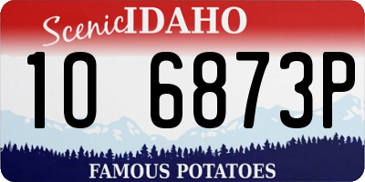 ID license plate 1O6873P