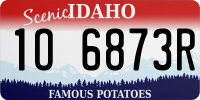 ID license plate 1O6873R