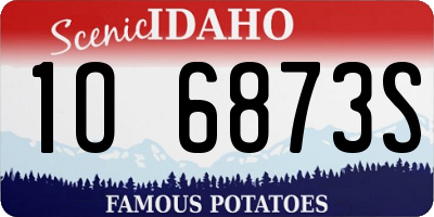 ID license plate 1O6873S