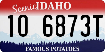 ID license plate 1O6873T