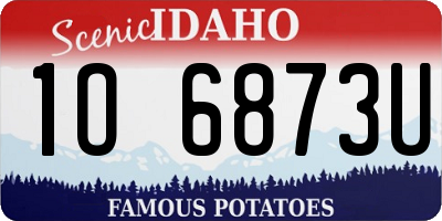 ID license plate 1O6873U