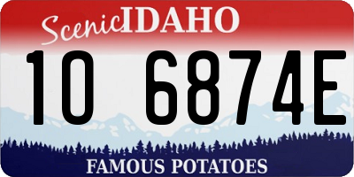 ID license plate 1O6874E