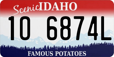 ID license plate 1O6874L